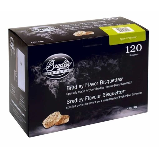 Boite 120 Bisquettes Pomme - Bradley Smoker 1 Boite 120 Bisquettes Pomme - Bradley Smoker -Weber Soldes Magasin 120 bisquettes pommier bradley smoker 0689796550120