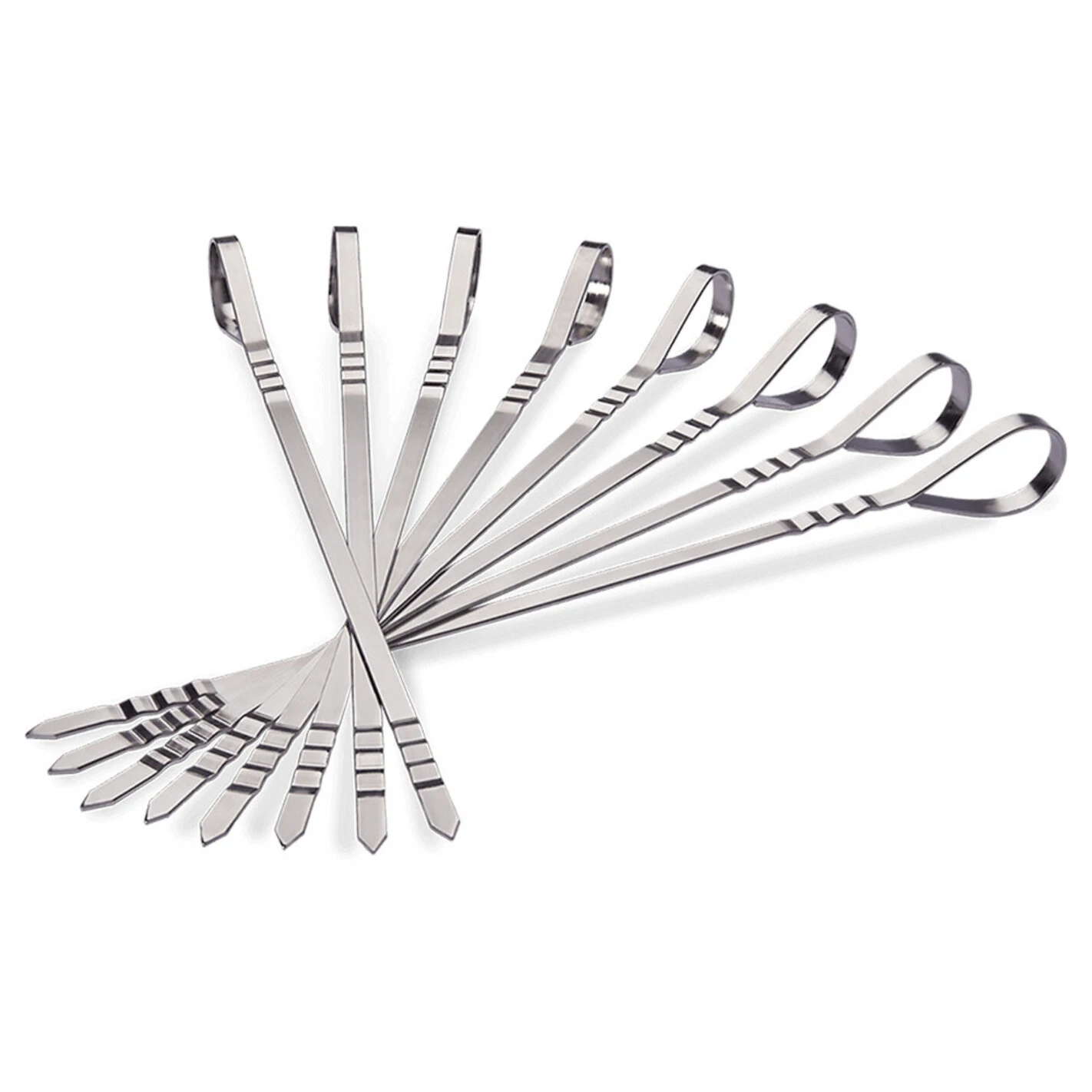 8 Brochettes 35 Cm En Inox - Napoleon 3 8 Brochettes 35 Cm En Inox - Napoleon