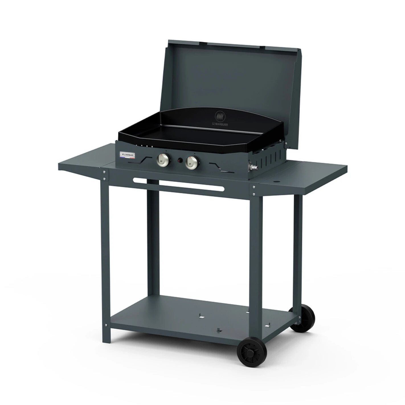 Plancha Gaz Adela Edition 260 Gris Ardoise Couvercle + Chariot - Le Marquier 3 Plancha Gaz Adela Edition 260 Gris Ardoise Couvercle + Chariot - Le Marquier