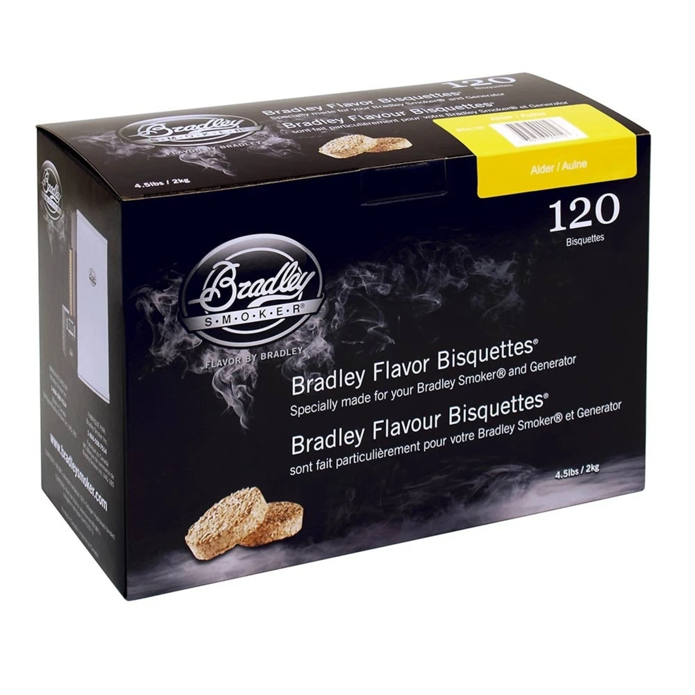 Boîte 120 Bisquettes Aulne - Bradley Smoker 3 Boîte 120 Bisquettes Aulne - Bradley Smoker