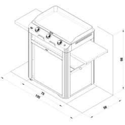 Combo Plancha Gaz Fusion 75 Inox Marin 3 Brûleurs + Chariot - ENO 16 Combo Plancha Gaz Fusion 75 Inox Marin 3 Brûleurs + Chariot - ENO -Weber Soldes Magasin combo fusion 75 inox eno 2020000038122 5