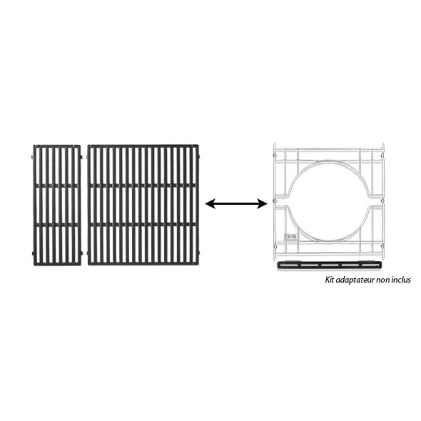 Grilles Fonte émaillée Crafted SmokeFire EX4 / Spirit II 300 - Weber 4 Grilles Fonte émaillée Crafted SmokeFire EX4 / Spirit II 300 - Weber – Image 2