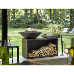 Brasero OFYR Island Noir 100 Céramique + Housse -Weber Soldes Magasin island noir 100 100 ceramique gris fonce 2020000019985 3