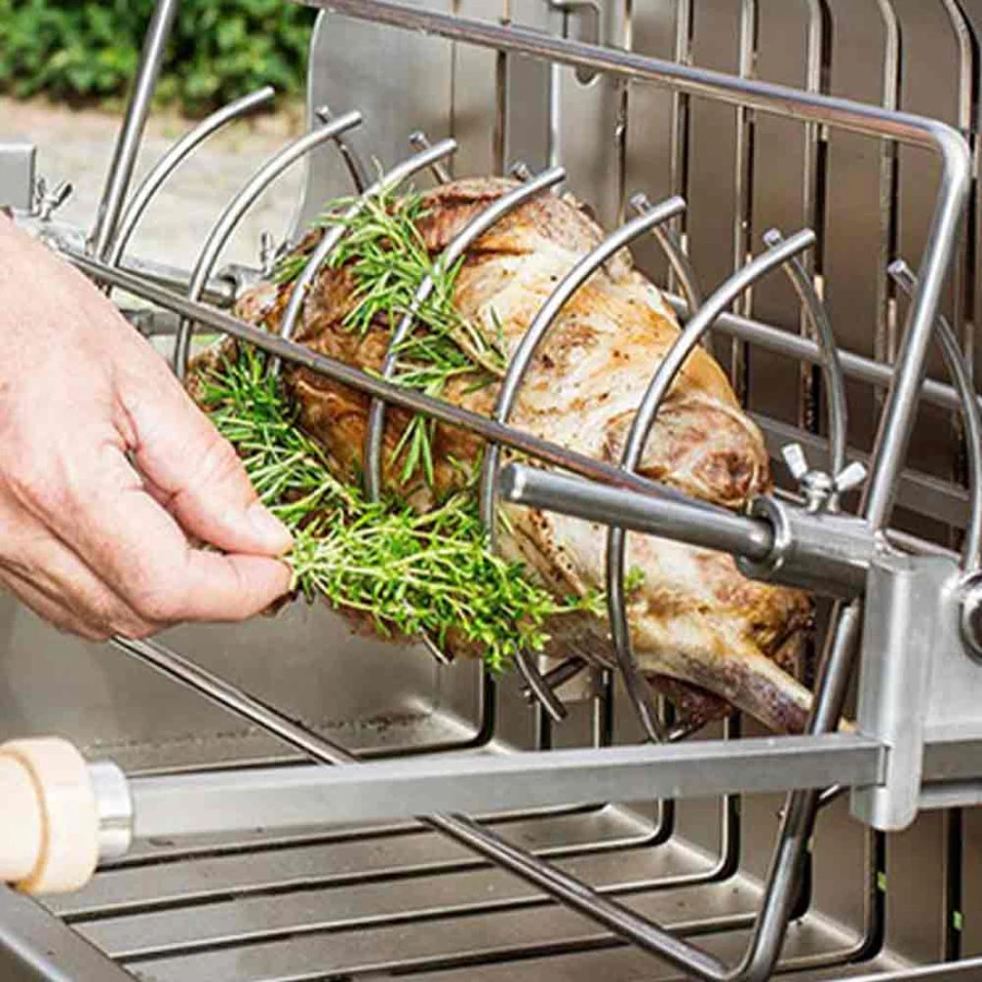 Barbecue Charbon Mendy Inox Marin + Chariot Inox + Tournebroche - Le Marquier 6 Barbecue Charbon Mendy Inox Marin + Chariot Inox + Tournebroche - Le Marquier – Image 4