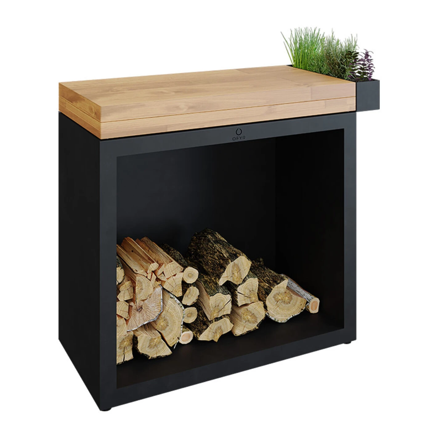 Billot Noir 90 Cm Bois De Teck - OFYR 3 Billot Noir 90 Cm Bois De Teck - OFYR