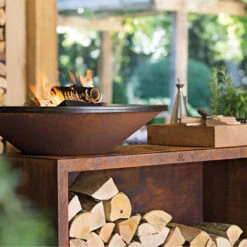 Brasero Plancha OFYR Island 100 En Corten + Plan De Travail Teck 19 Brasero Plancha OFYR Island 100 En Corten + Plan De Travail Teck -Weber Soldes Magasin ofyr island 100 brasero plancha 7430440898821 8