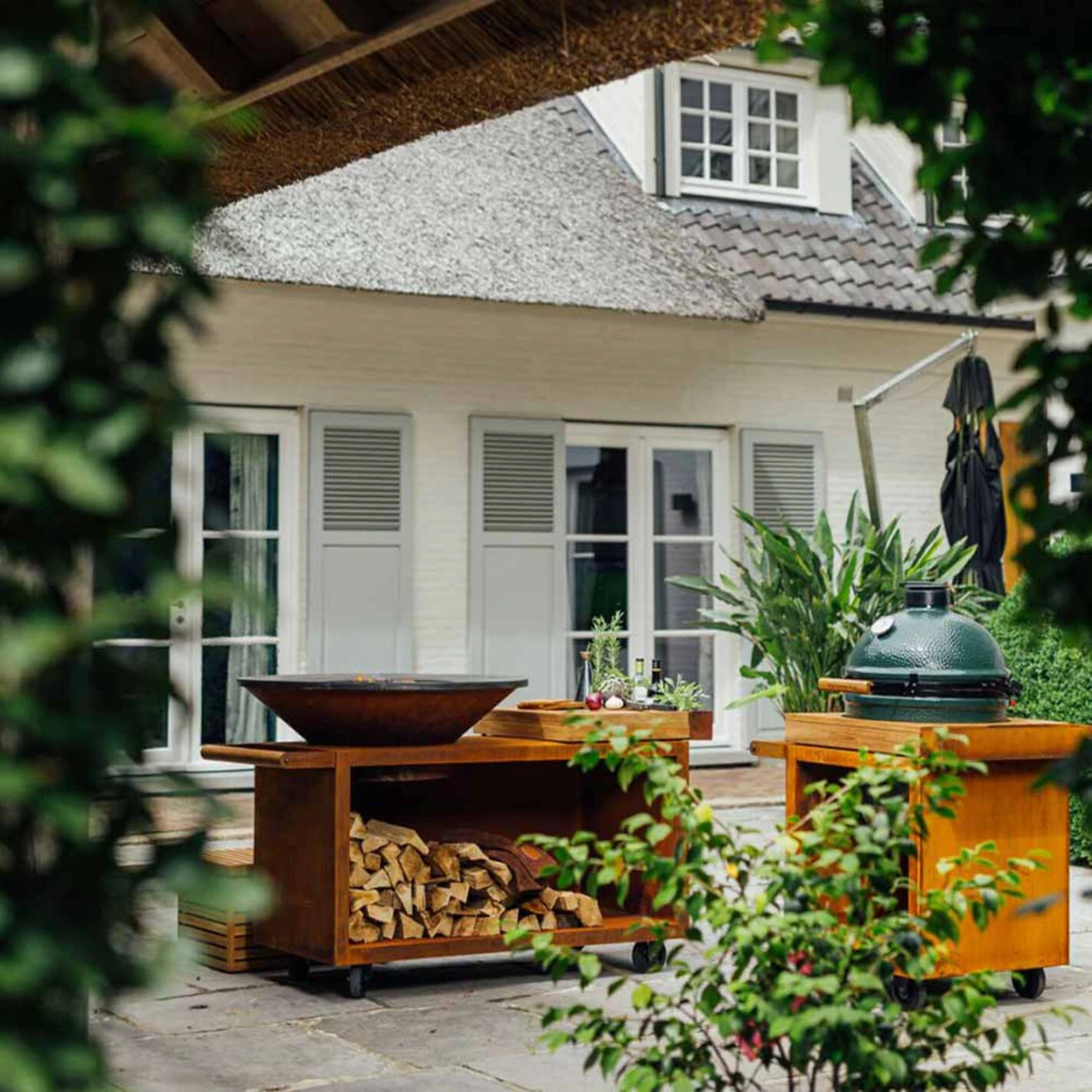 Brasero Plancha Island Corten PRO 100 Bois De Teck + Housse - Ofyr 7 Brasero Plancha Island Corten PRO 100 Bois De Teck + Housse - Ofyr – Image 5