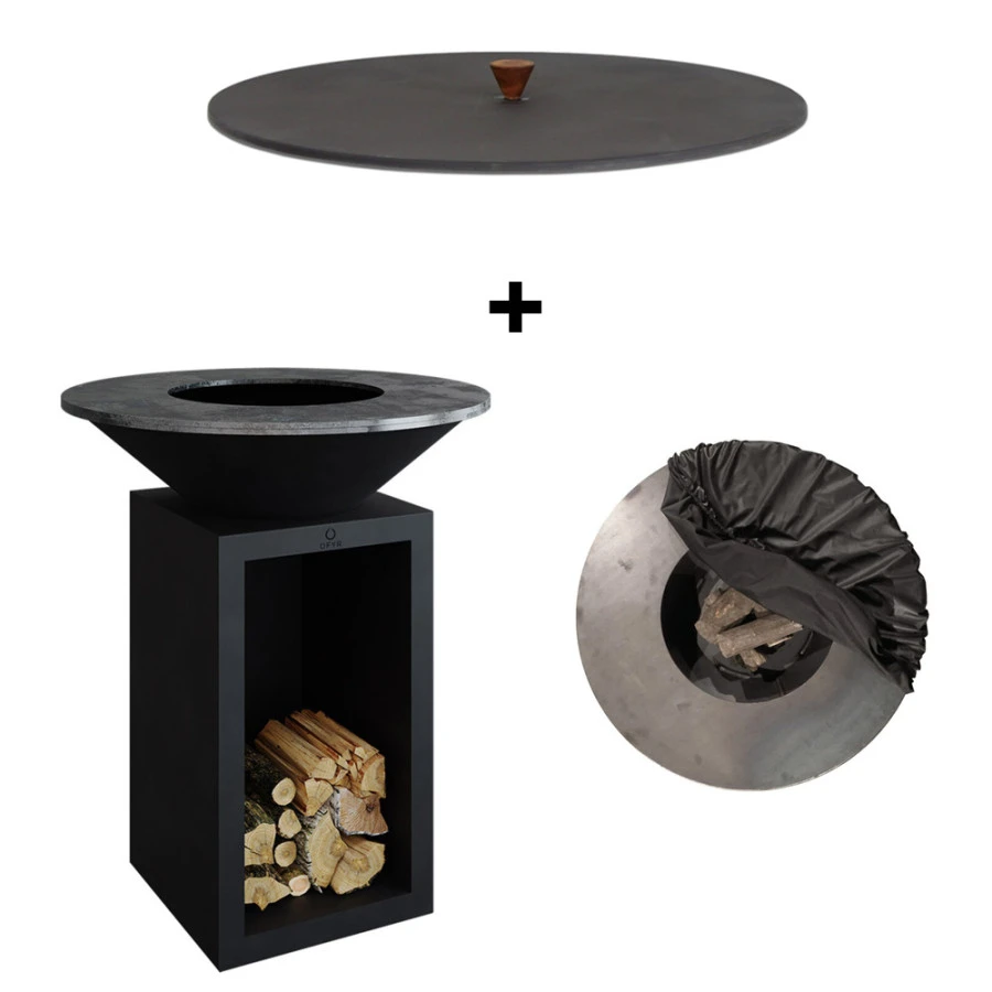 Pack Brasero Storage 85 Noir + Couvercle - OFYR 3 Pack Brasero Storage 85 Noir + Couvercle - OFYR