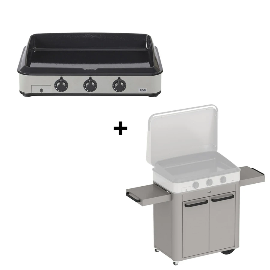 Pack Plancha Gaz Enosign 80 Inox + Chariot - ENO 3 Pack Plancha Gaz Enosign 80 Inox + Chariot - ENO