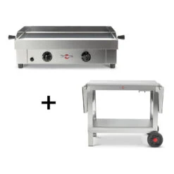 Pack Plancha Gaz Saveur 64 Cm + Desserte Plein Air - Krampouz