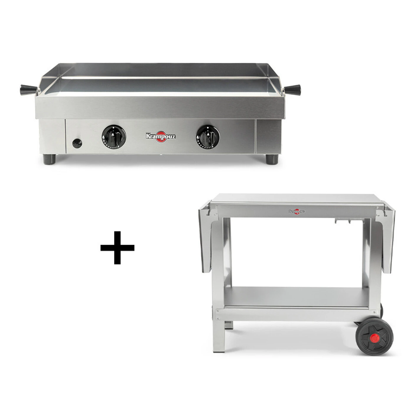 Pack Plancha Gaz Saveur 64 Cm + Desserte Plein Air - Krampouz 3 Pack Plancha Gaz Saveur 64 Cm + Desserte Plein Air - Krampouz