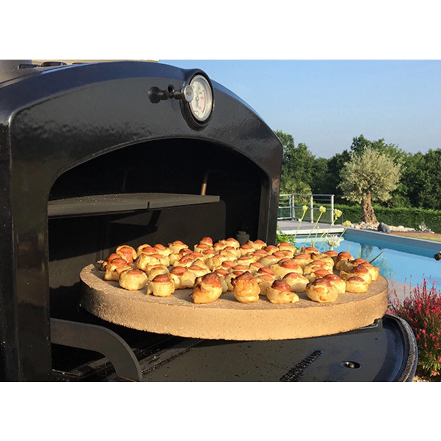 Pierre De Cuisson Pour Pizzas Et Tartes Au Feu De Bois - Le Gooker 4 Pierre De Cuisson Pour Pizzas Et Tartes Au Feu De Bois - Le Gooker – Image 2