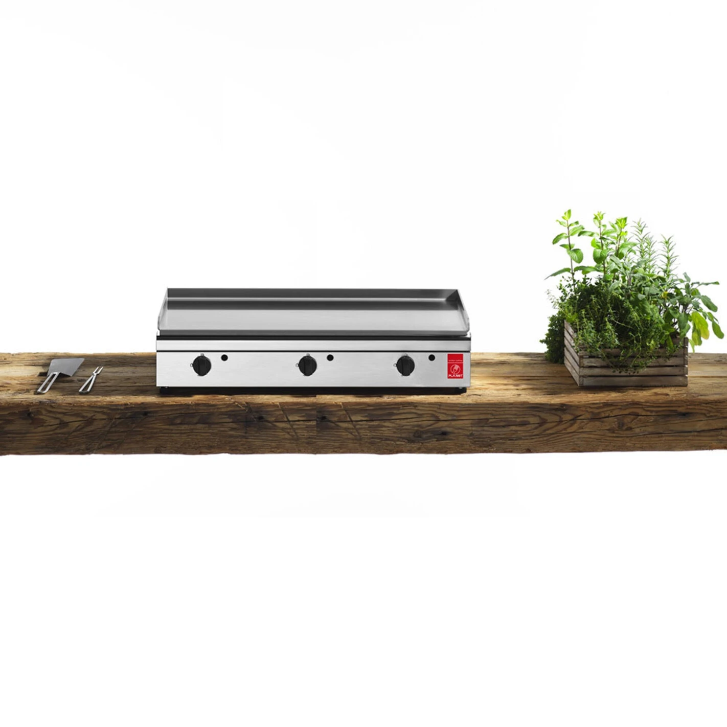 Plancha Gaz Alfa 800 Lisse Inox - Planet 4 Plancha Gaz Alfa 800 Lisse Inox - Planet – Image 2