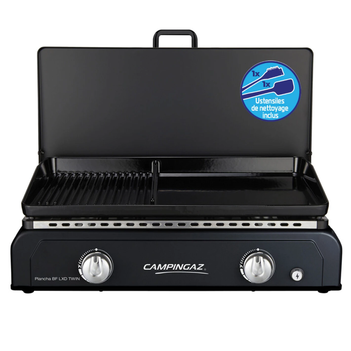 Plancha Gaz Blue Flame LXD Twin + Couvercle - Campingaz 4 Plancha Gaz Blue Flame LXD Twin + Couvercle - Campingaz – Image 2