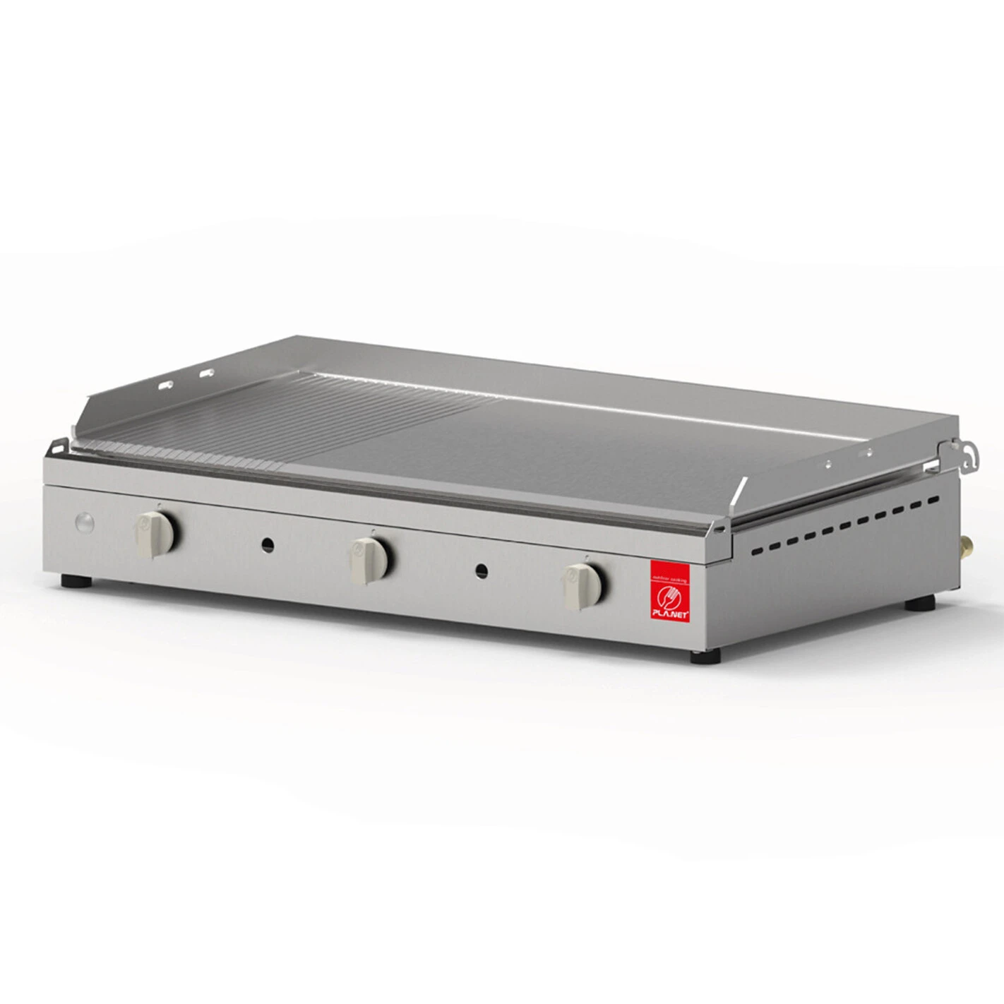 Plancha Gaz Chef 80 Lisse Rainurée - Planet 3 Plancha Gaz Chef 80 Lisse Rainurée - Planet