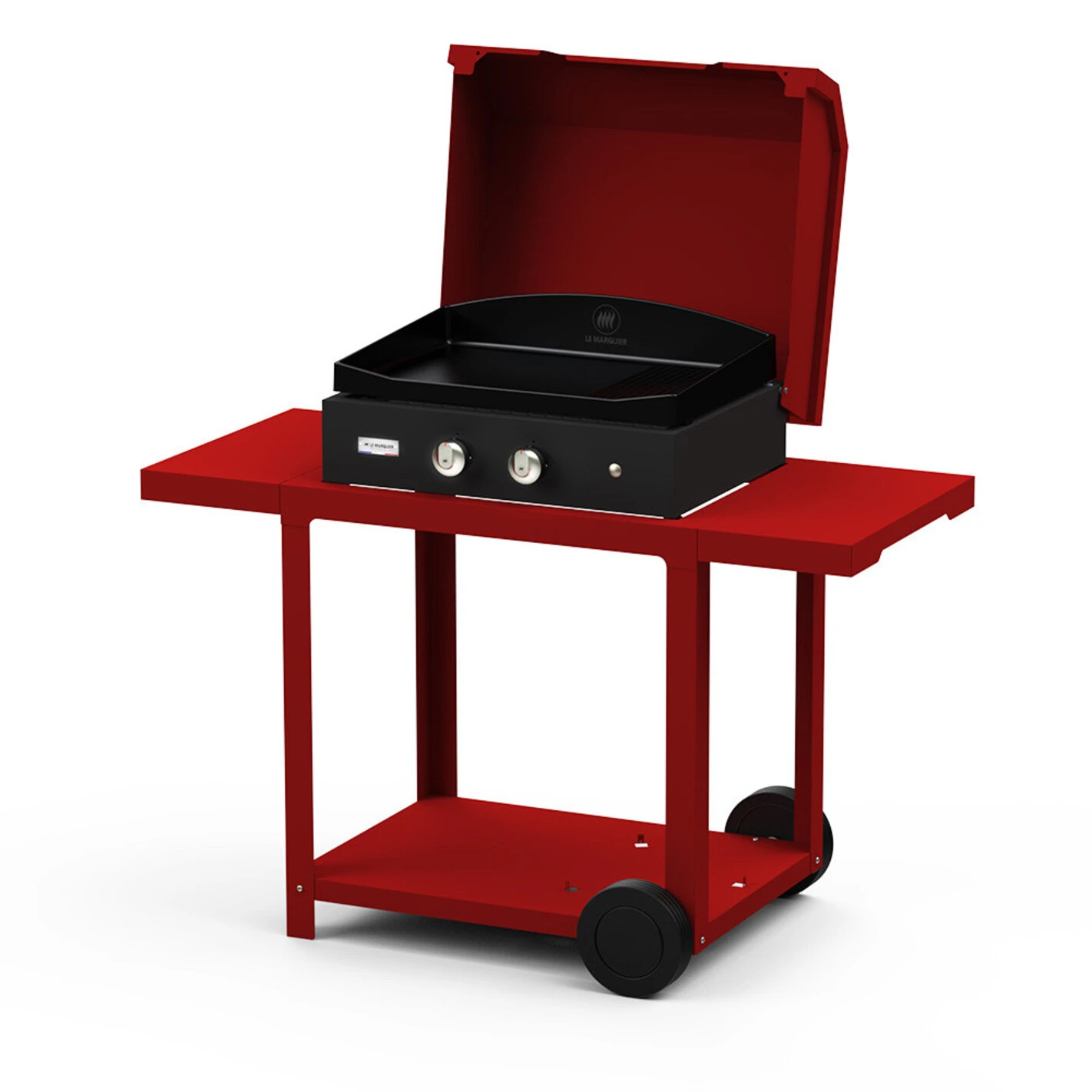 Combo Plancha Gaz Pure Grill 260 Edition Rouge (chariot + Capot) - Le Marquier 3 Combo Plancha Gaz Pure Grill 260 Edition Rouge (chariot + Capot) - Le Marquier