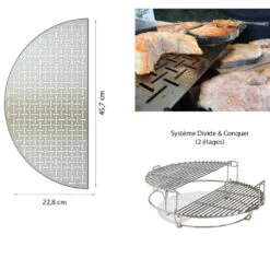 Kamado Joe Plaque Demi Lune Inox Kamado Classic Joe 7 Kamado Joe Plaque Demi Lune Inox Kamado Classic Joe -Weber Soldes Magasin plaque demi lune inox classic joe kamado 0811738021256 2