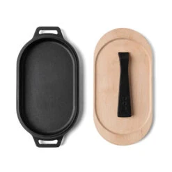 Poêle Ovale Fonte + Manche Amovible + Base En Bois - Ooni -Weber Soldes Magasin poele ovale fonte ooni 5060568342023 2