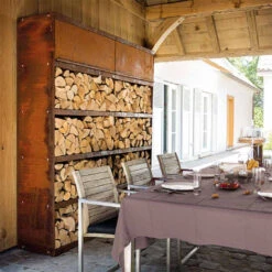 Etagère Range Bois Corten 200 - Ofyr 6 Etagère Range Bois Corten 200 - Ofyr -Weber Soldes Magasin range bois corten 200 2020000020141 1