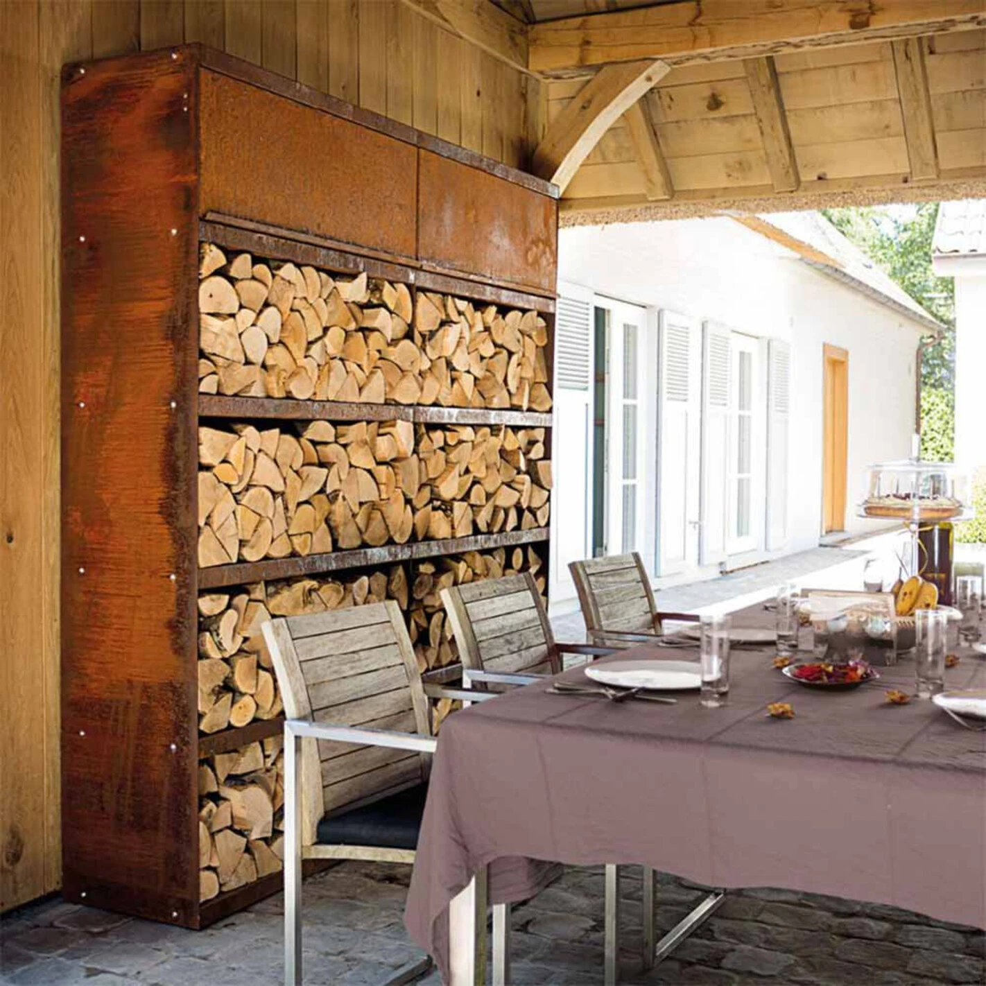 Etagère Range Bois Corten 200 - Ofyr 4 Etagère Range Bois Corten 200 - Ofyr – Image 2