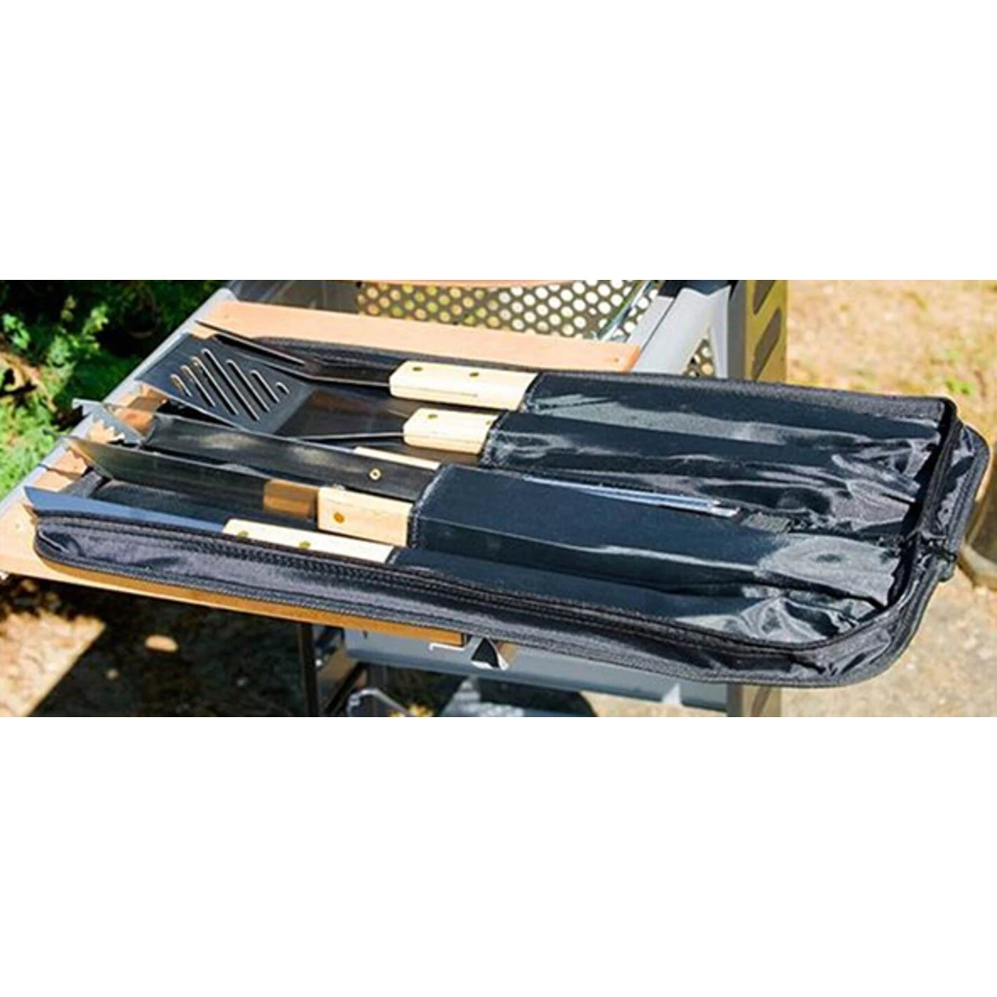 Set 5 Ustensiles Bambou Pour Barbecue Avec Sacoche - Campingaz 5 Set 5 Ustensiles Bambou Pour Barbecue Avec Sacoche - Campingaz – Image 3