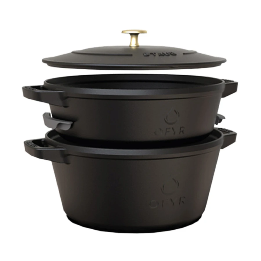 Set De 2 Cocottes En Fonte Staub Empilables - Ofyr 3 Set De 2 Cocottes En Fonte Staub Empilables - Ofyr