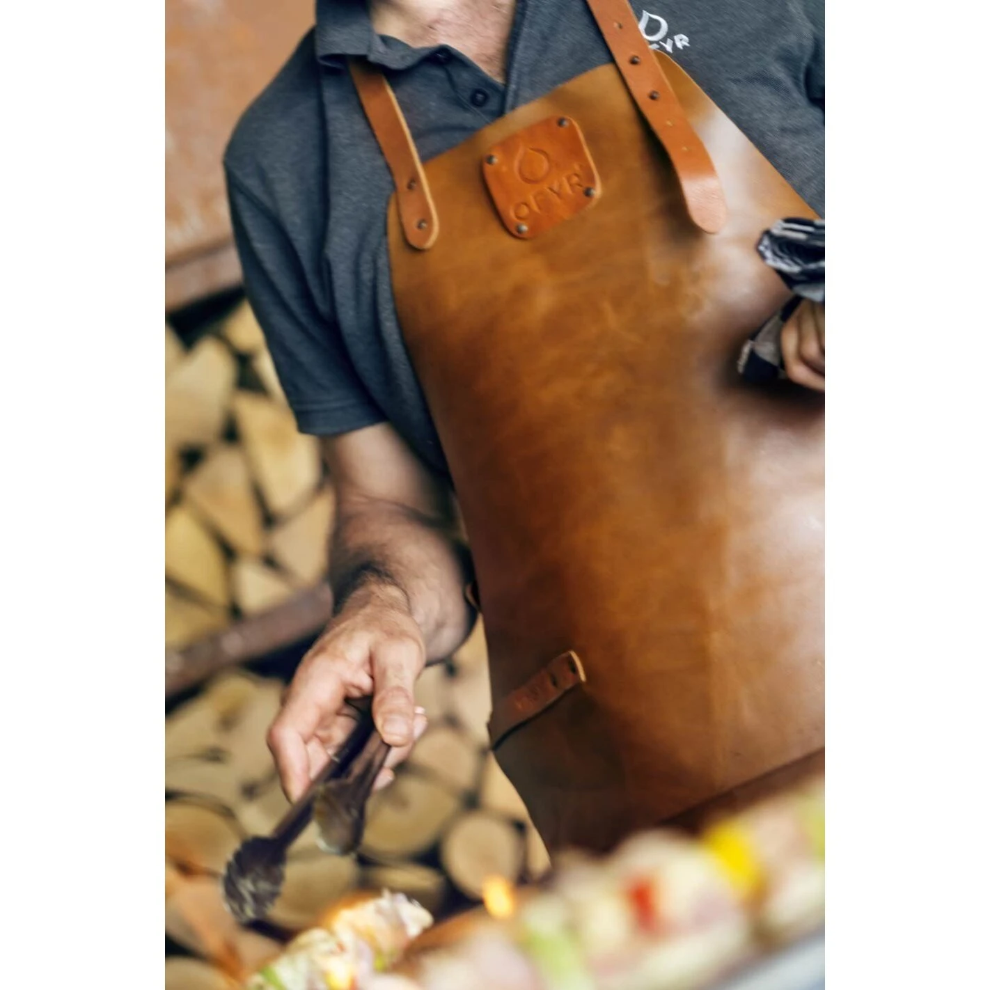 Tablier Barbecue En Cuir Brun - Ofyr 4 Tablier Barbecue En Cuir Brun - Ofyr – Image 2